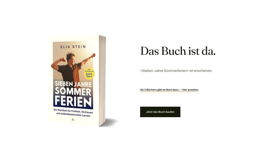 Landingpage zum Buch Sieben Jahre Sommerferien